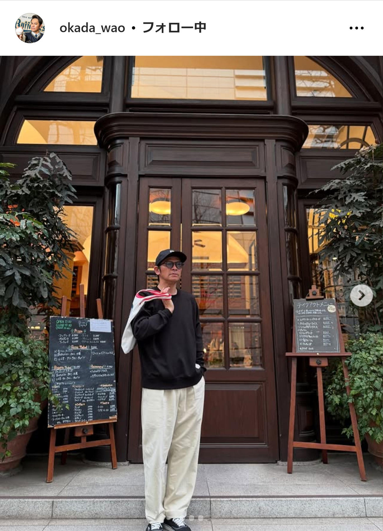 岡田圭右のインスタグラムから