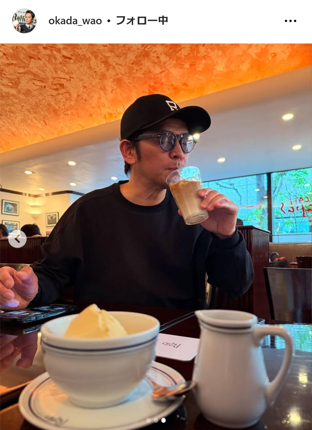 岡田圭右のインスタグラムから