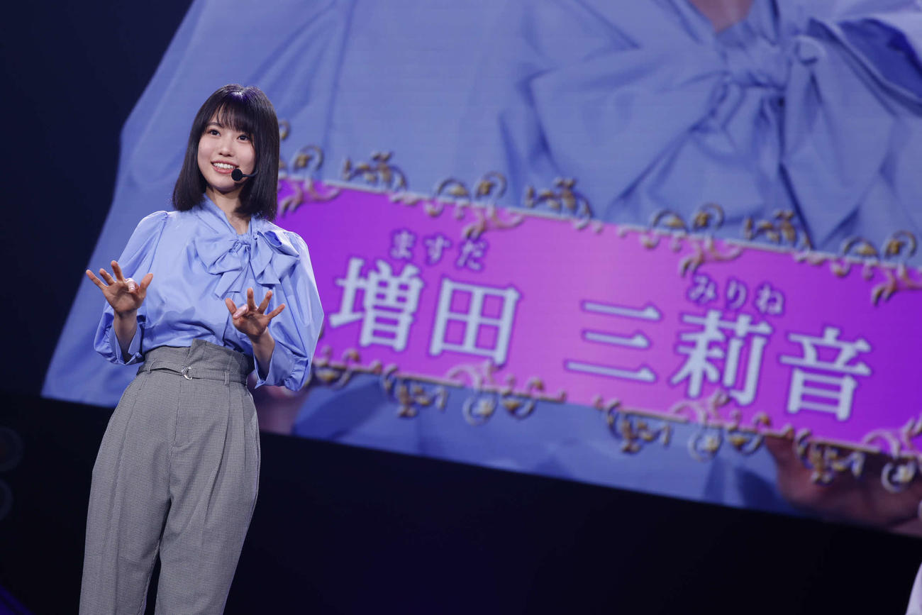 お披露目イベントで特技を披露する乃木坂46の6期生、増田三莉音／鈴木健太（KENTA Inc．）