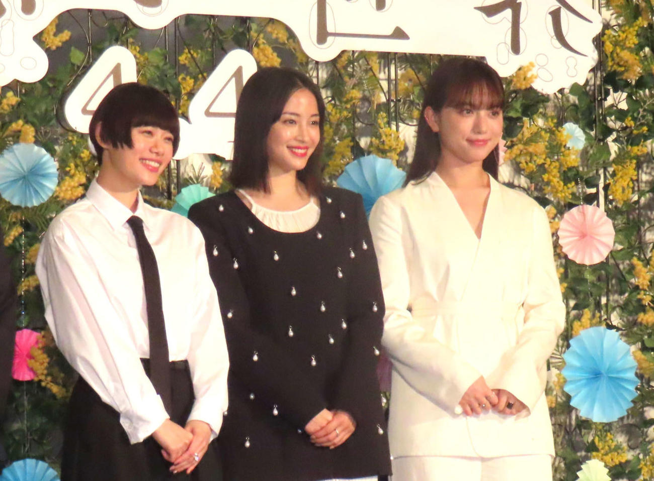 左から杉咲花、広瀬すず、清原果耶（2025年3月撮影）