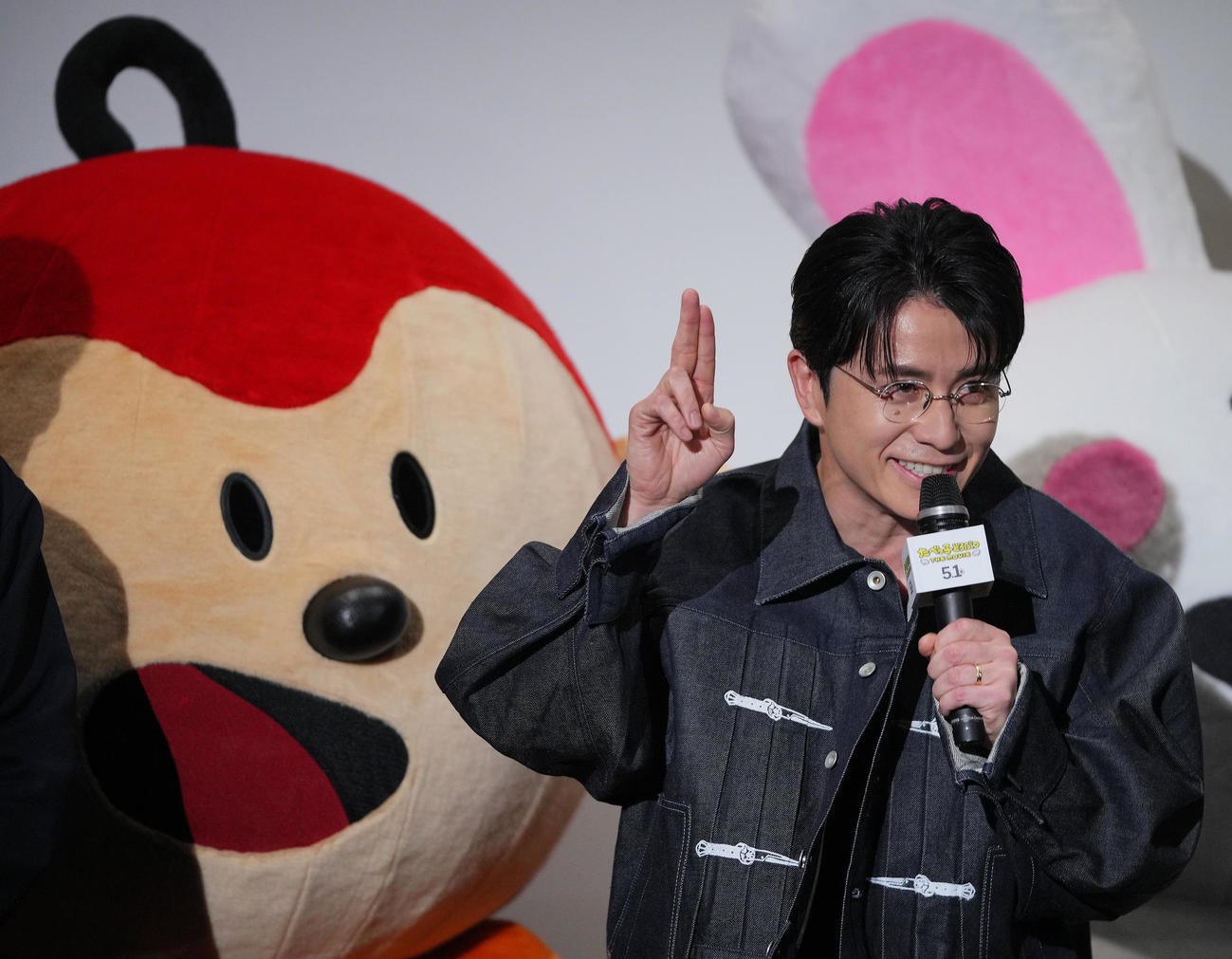 映画「たべっ子どうぶつ　THE MOVIE」完成披露試写会であいさつする藤森慎吾（撮影・垰建太）