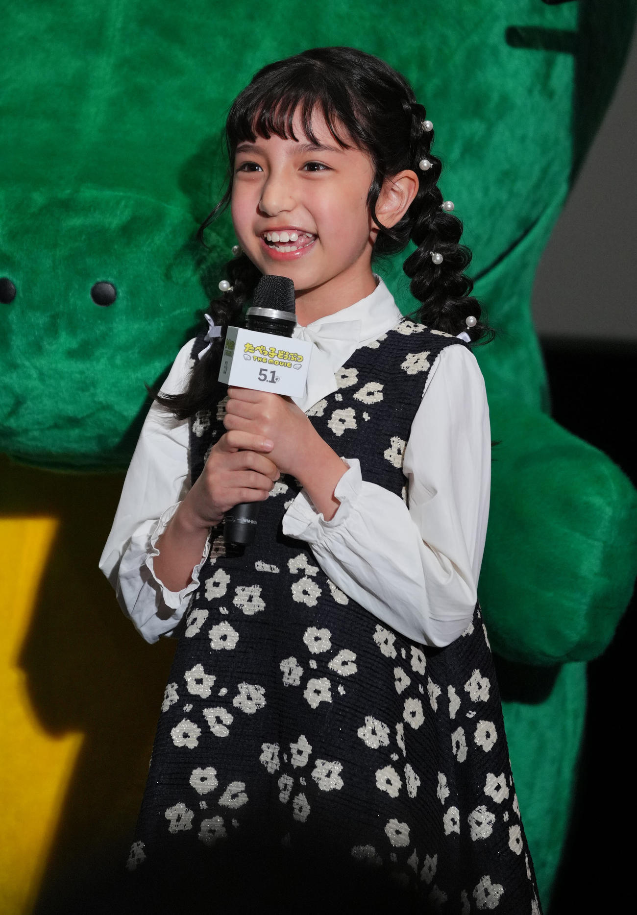 映画「たべっ子どうぶつ　THE MOVIE」完成披露試写会であいさつする大野りりあな（撮影・垰建太）