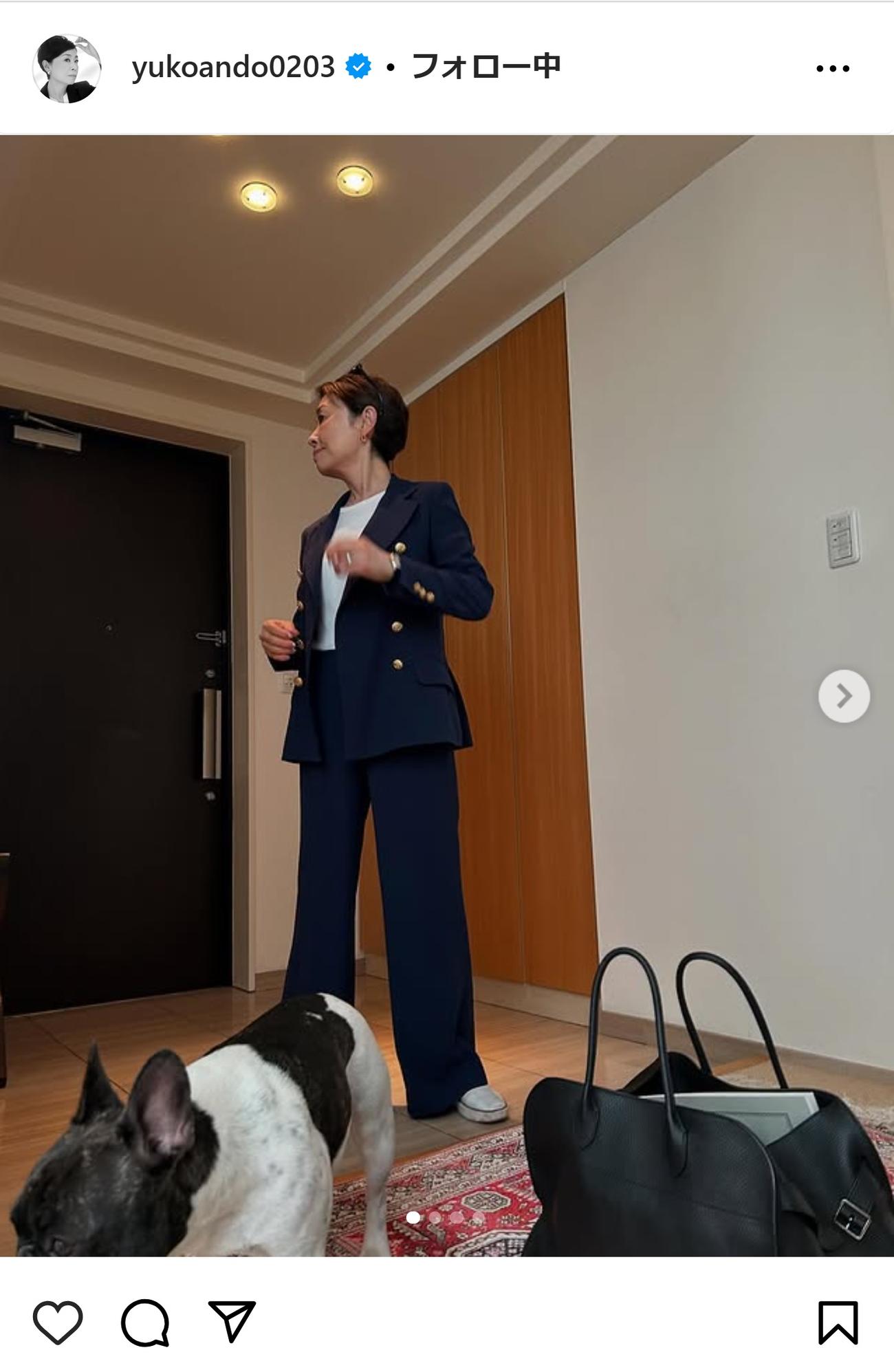 安藤優子氏のインスタグラムから