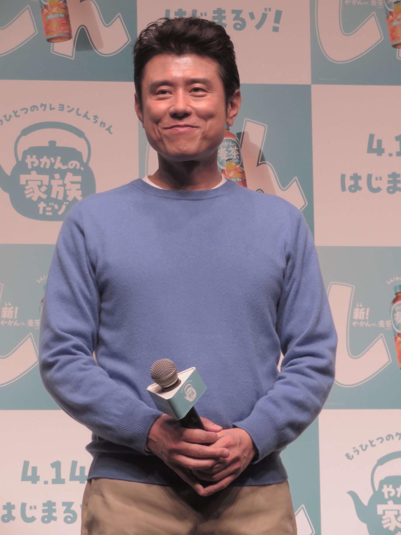 「やかんの家族だゾ！」特別試写会に出席した原田泰造