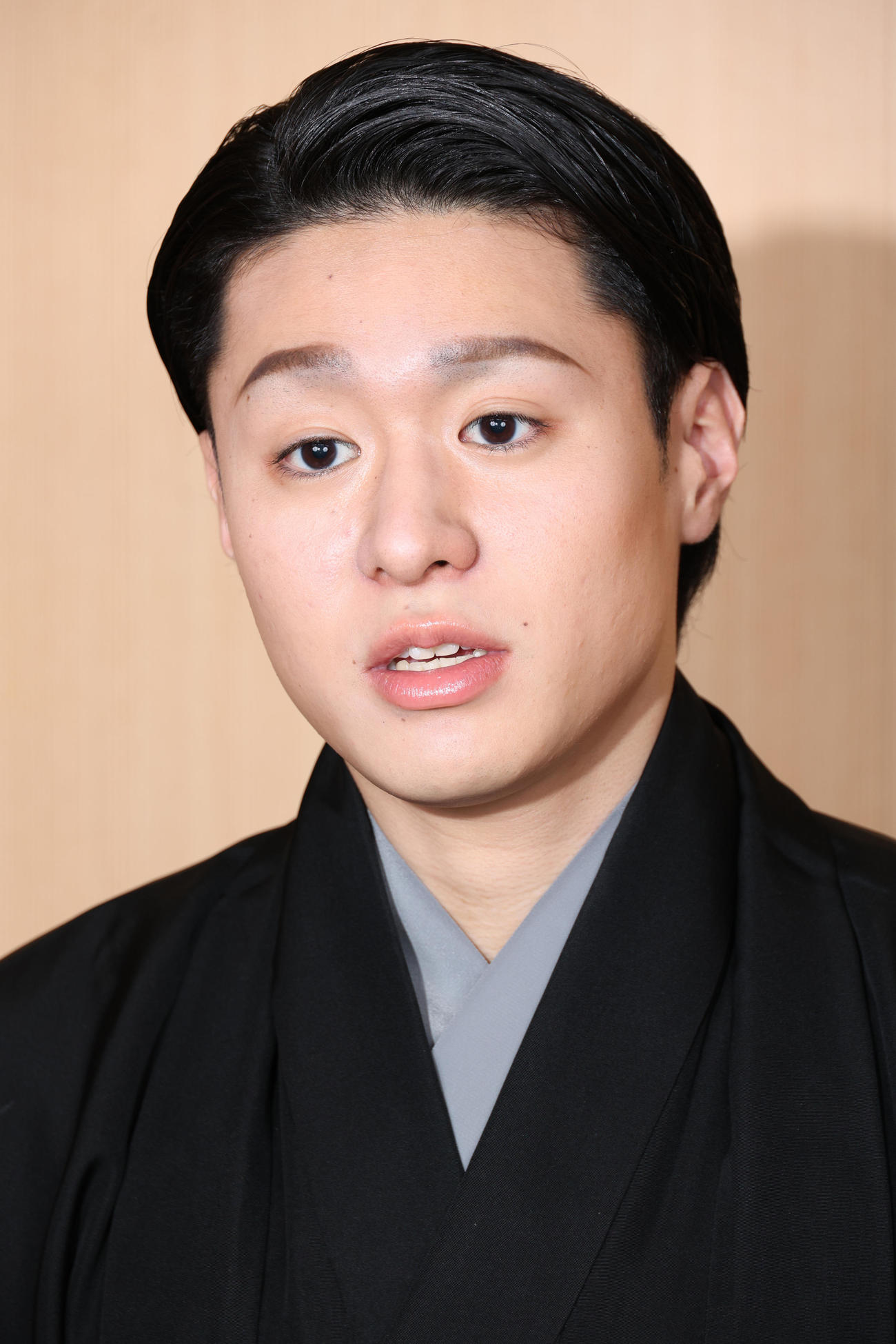 自主公演について語った三男の中村歌之助（撮影・中島郁夫）