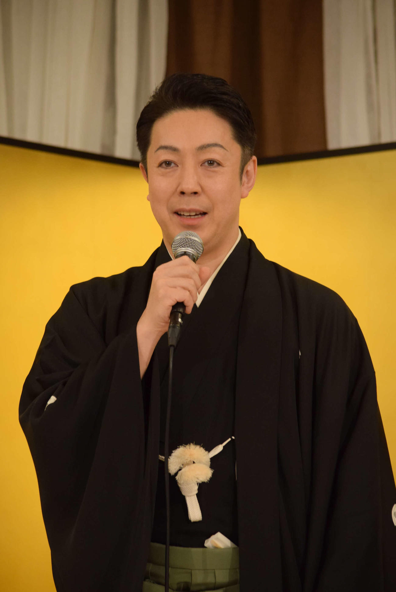 襲名披露「七月歌舞伎」への意気込みを語った尾上菊之助（撮影・阪口孝志）
