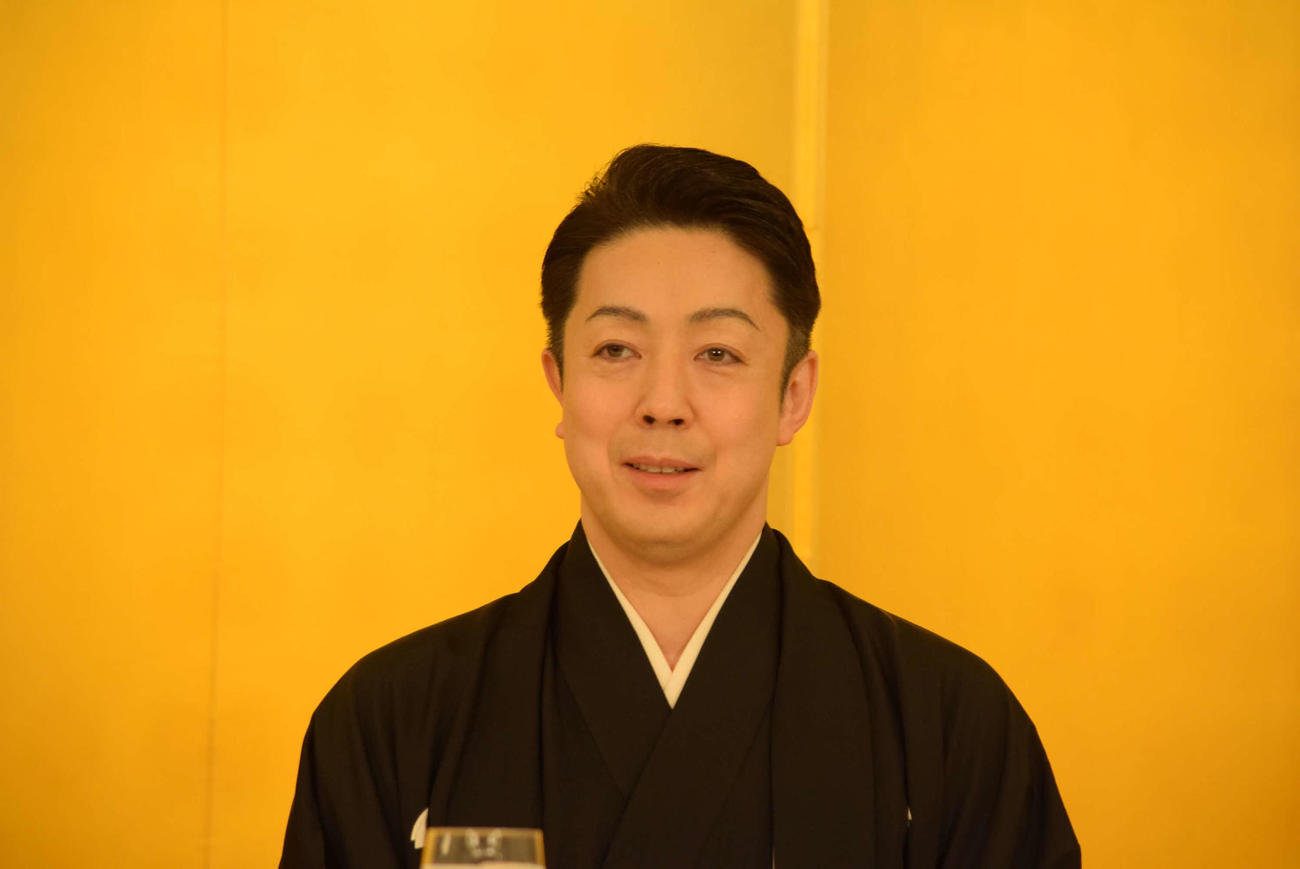 襲名披露「七月歌舞伎」への意気込みを語った尾上菊之助（撮影・阪口孝志）