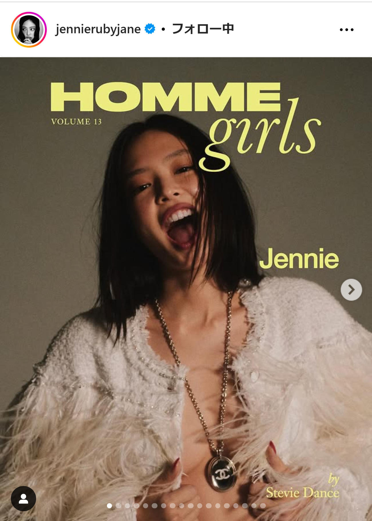 BLACKPINK、JENNIEのインスタグラムから