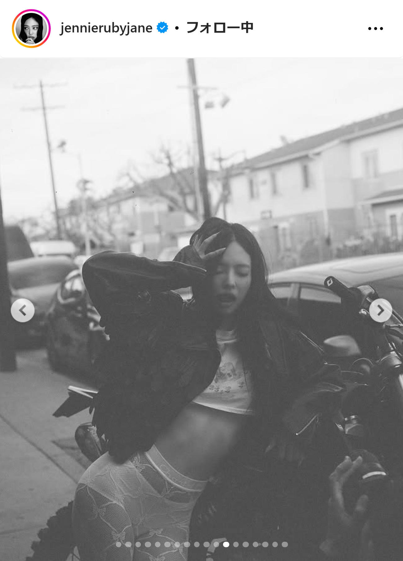 BLACKPINK、JENNIEのインスタグラムから