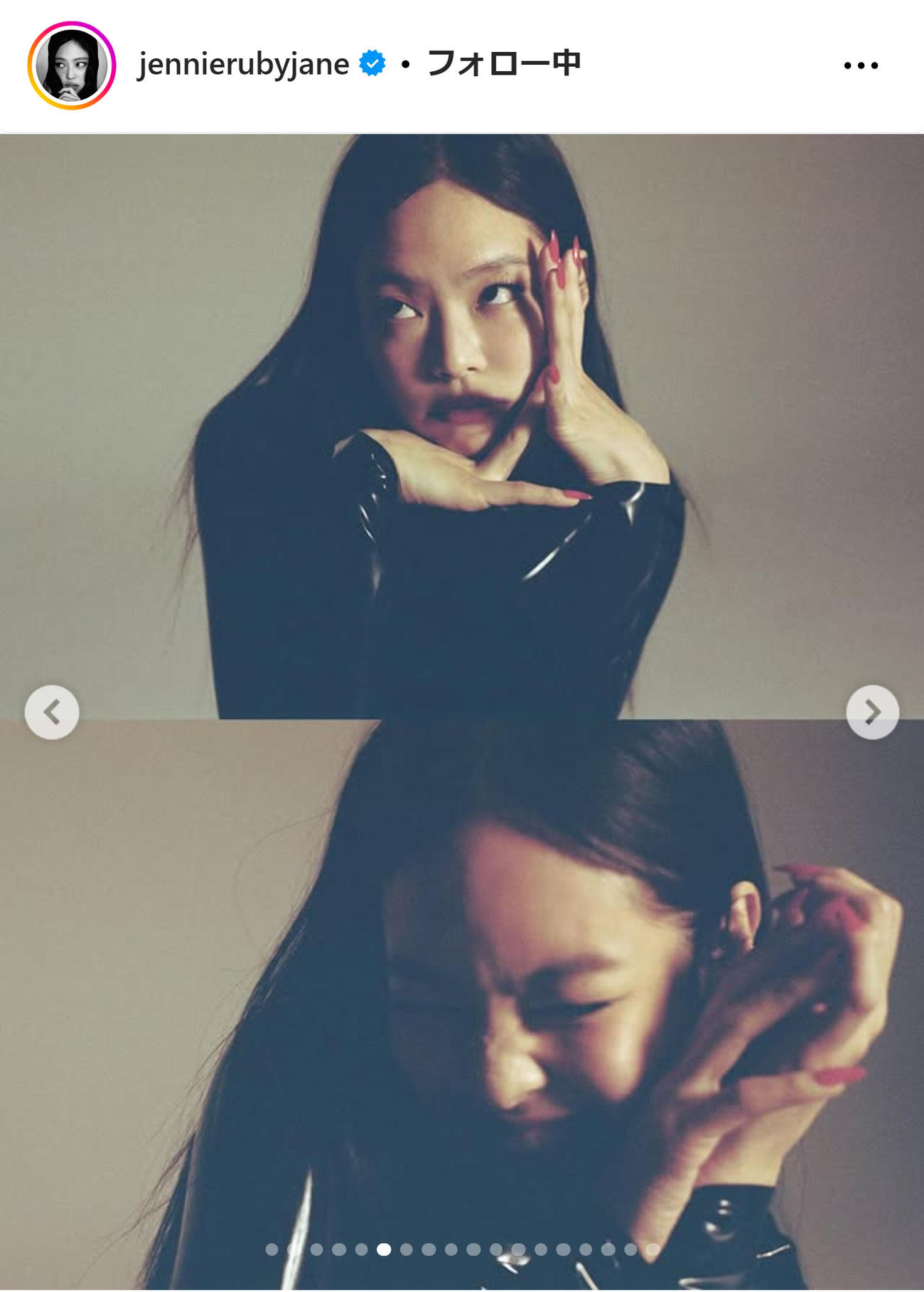 BLACKPINK、JENNIEのインスタグラムから