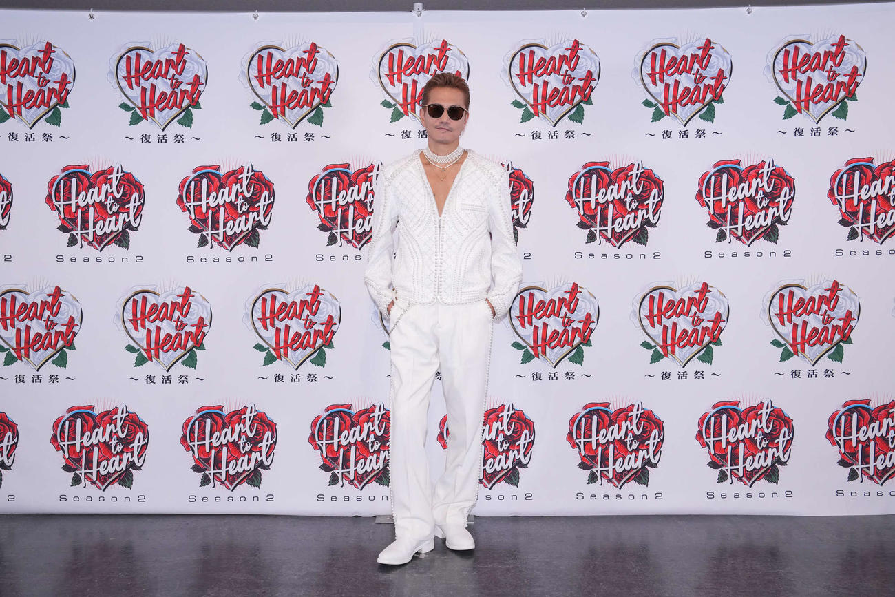 「EXILE ATSUSHI LIVE TOUR 2025“Heart to Heart”～復活祭～」で囲み取材に応じたATSUSHI