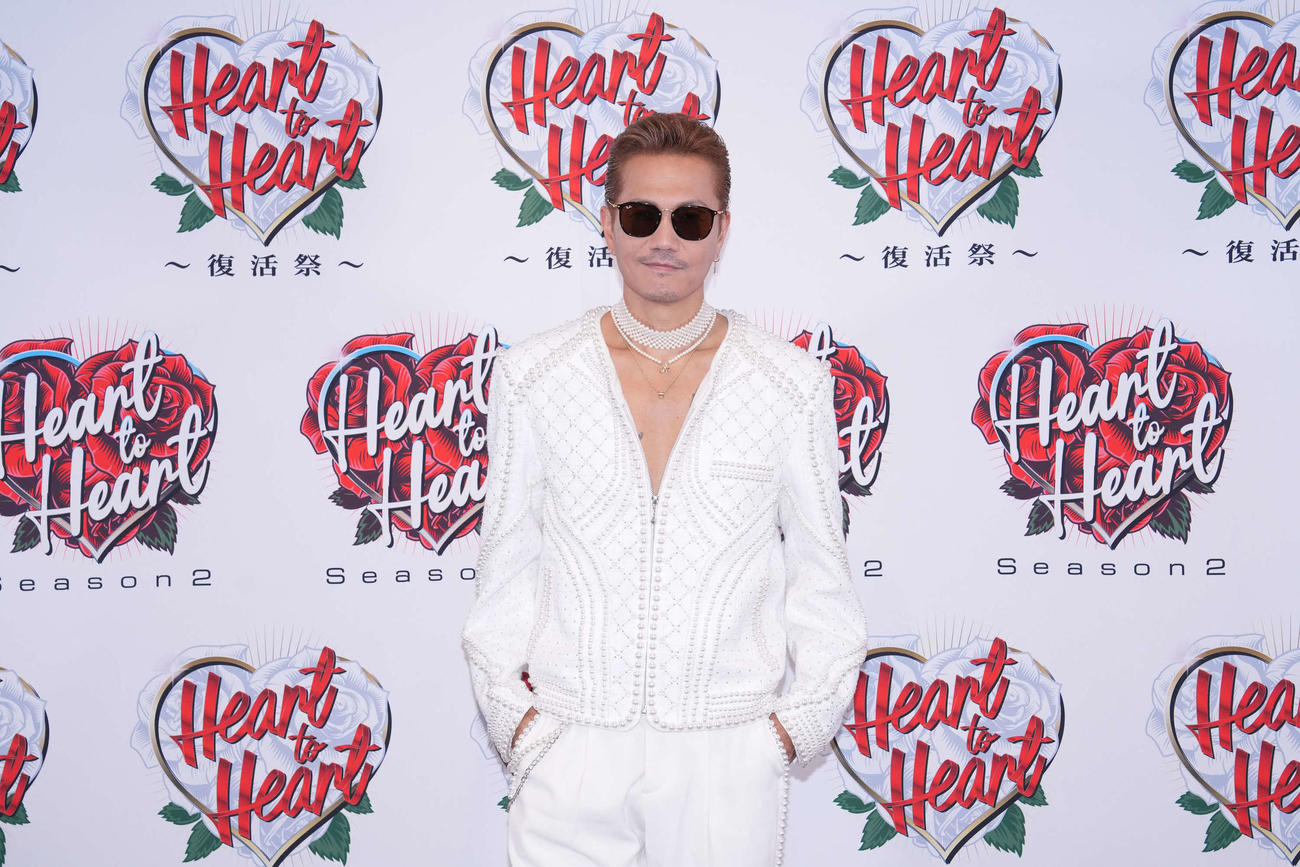 「EXILE ATSUSHI LIVE TOUR 2025“Heart to Heart”～復活祭～」で囲み取材に応じたATSUSHI