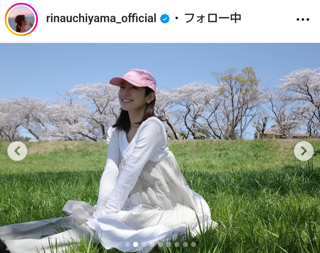 内山理名のインスタグラムから