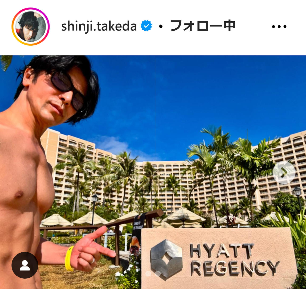 武田真治のインスタグラムから