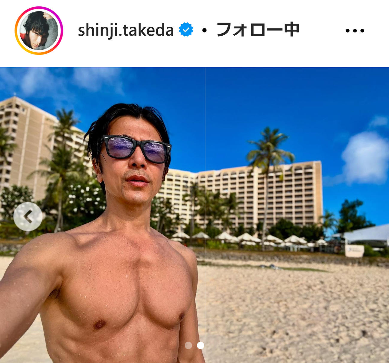 武田真治のインスタグラムから