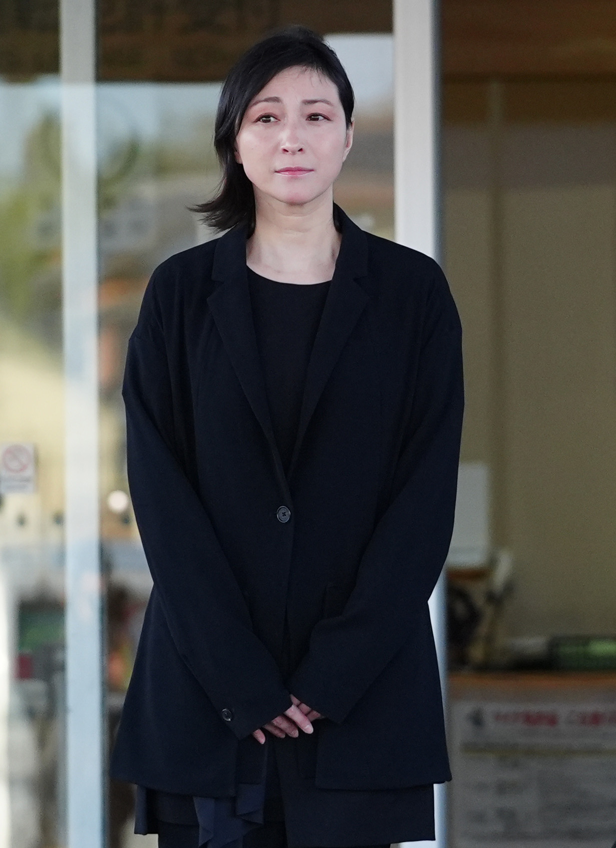 釈放された広末涼子（撮影・清水貴仁）