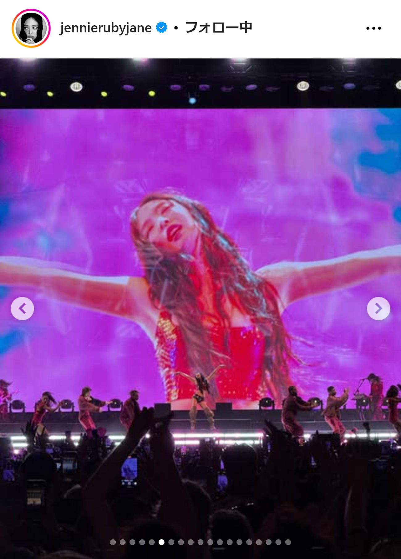 JENNIEのインスタグラムから