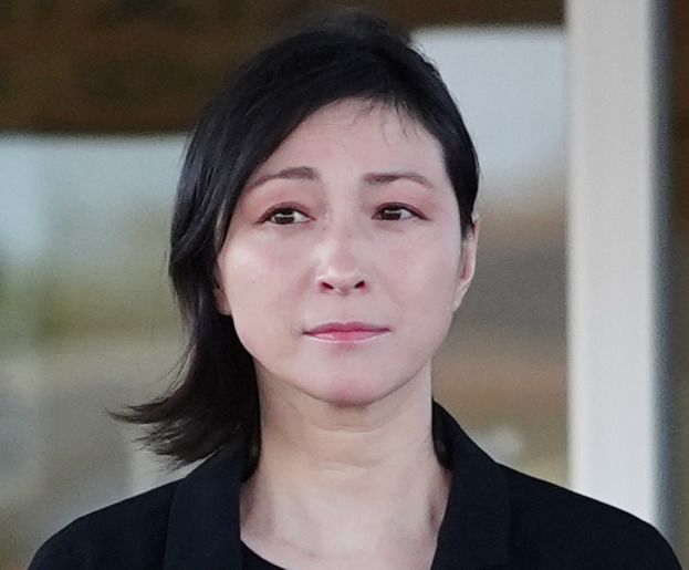 釈放された広末涼子（撮影・清水貴仁）