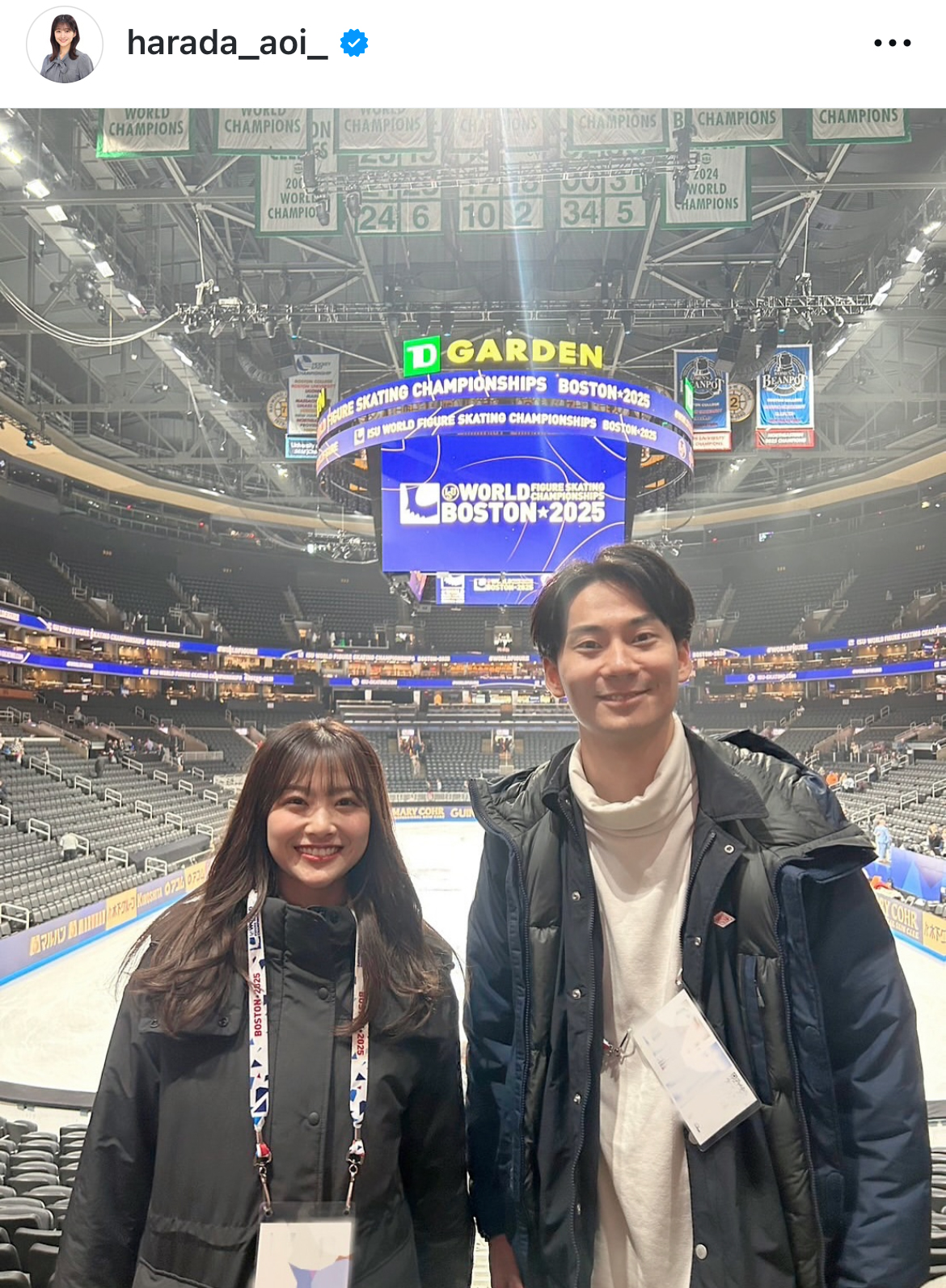 原田葵アナのインスタグラムから