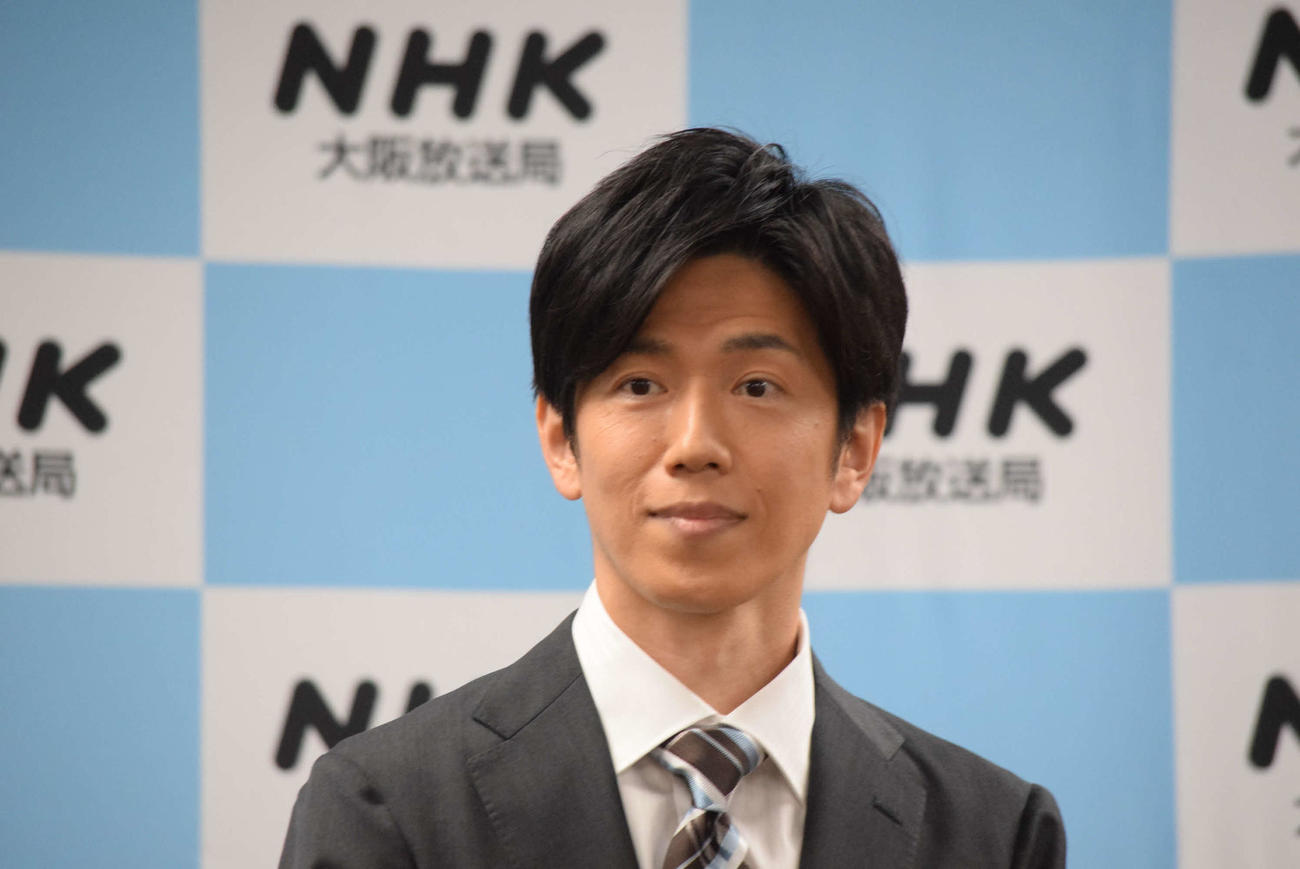 取材会に出席した三條雅幸アナウンサー（撮影・阪口孝志）
