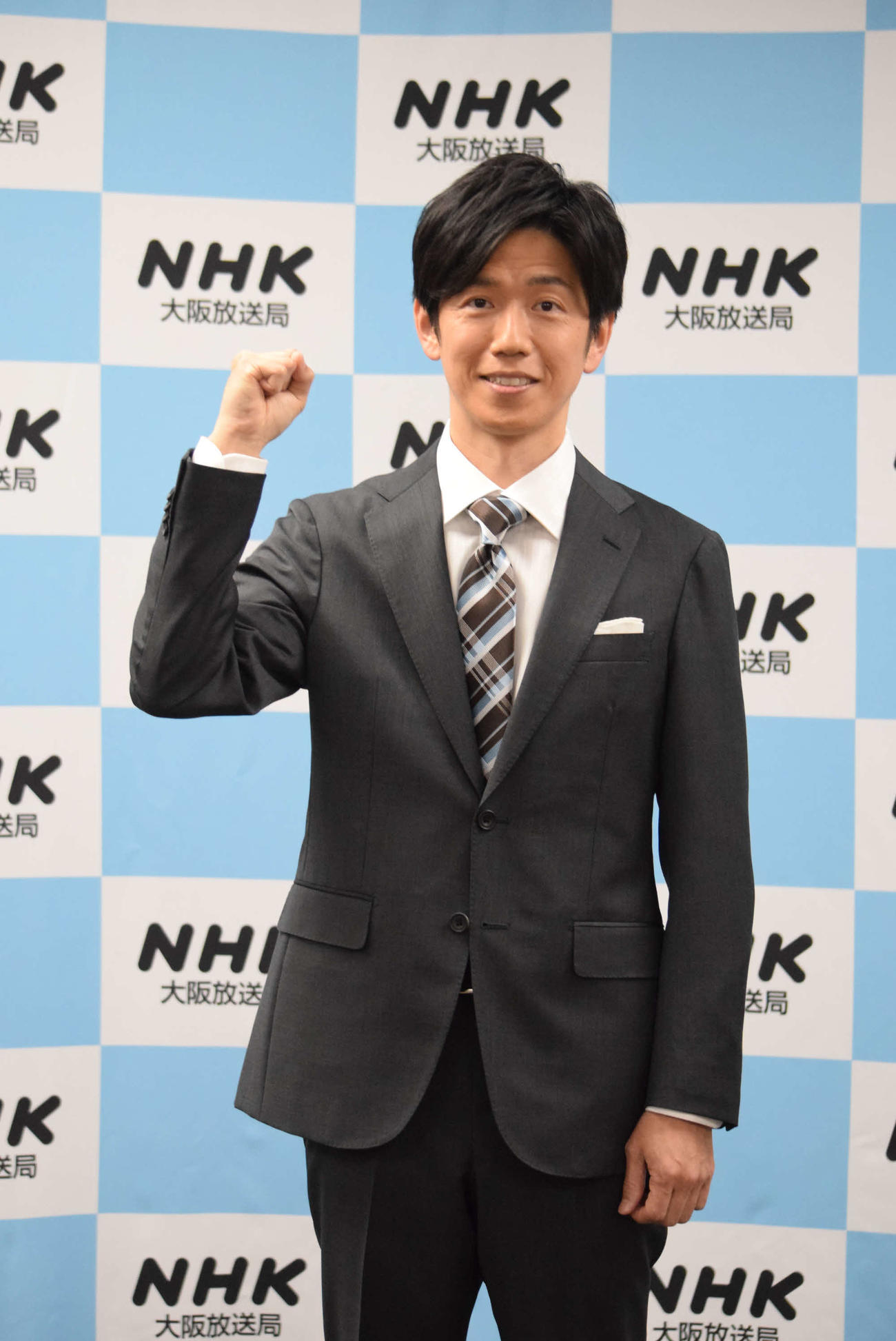取材会に出席した三條雅幸アナウンサー（撮影・阪口孝志）