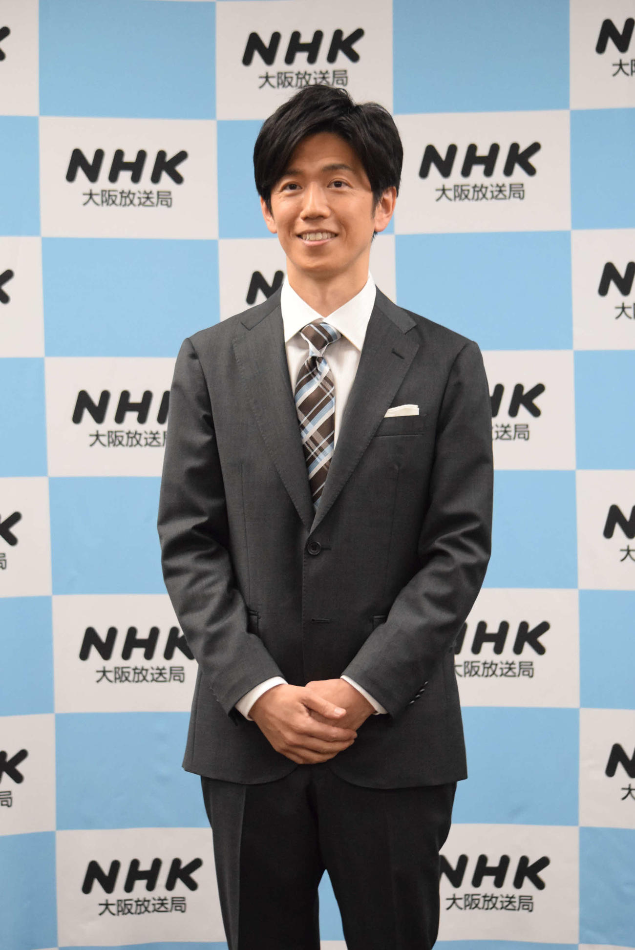 取材会に出席した三條雅幸アナウンサー（撮影・阪口孝志）
