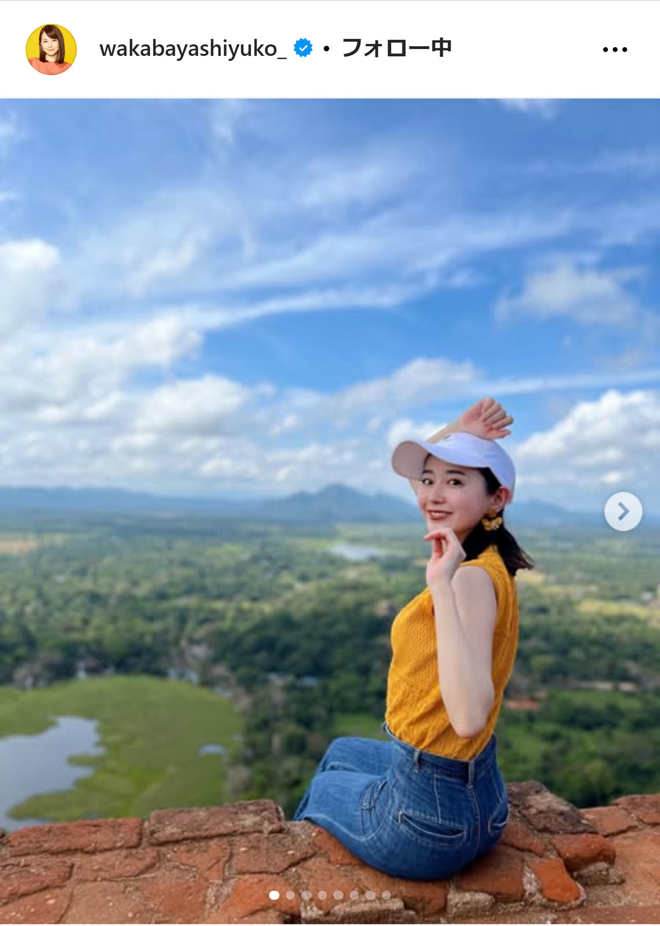 TBS若林有子アナのインスタグラムから