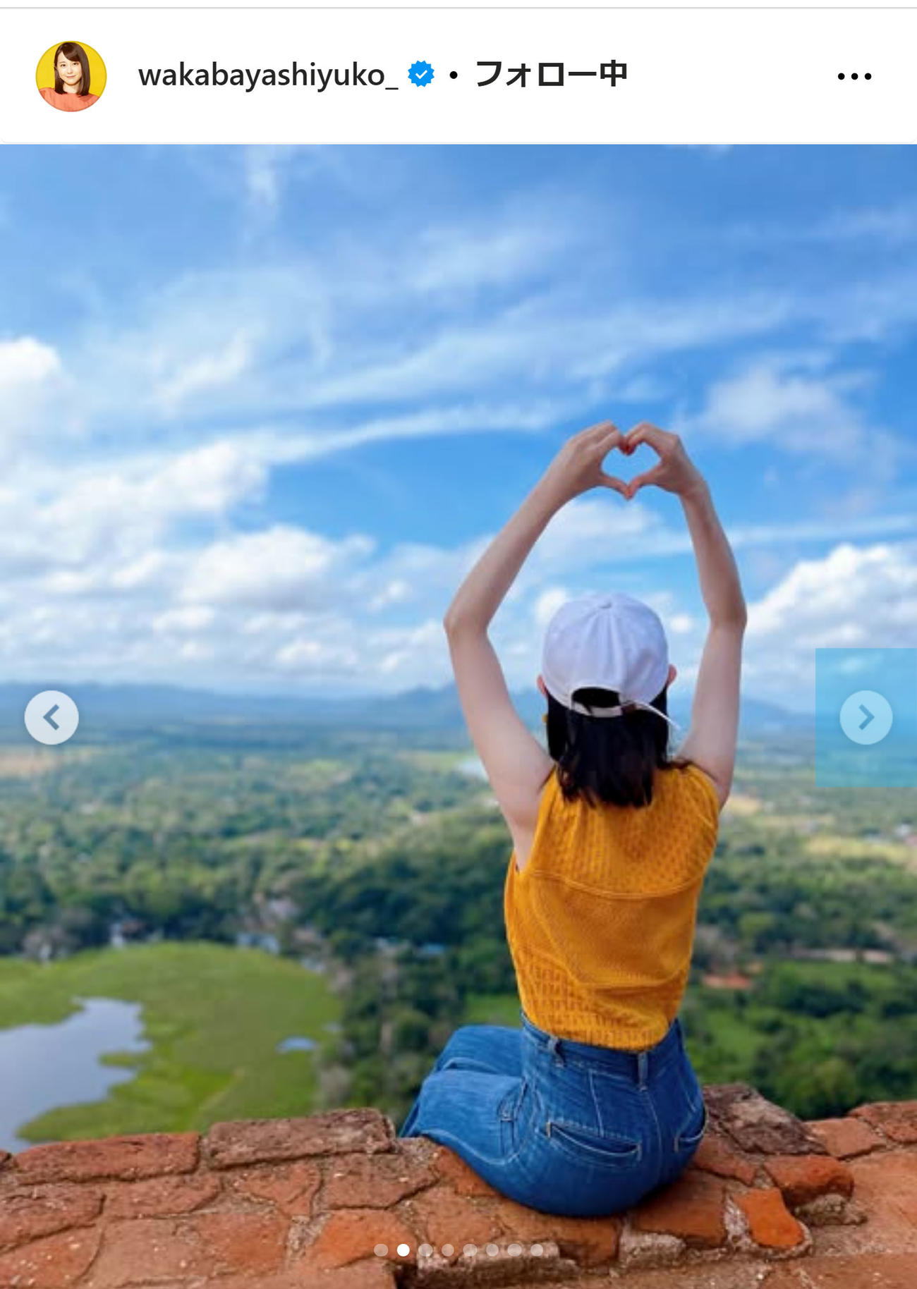 TBS若林有子アナのインスタグラムから