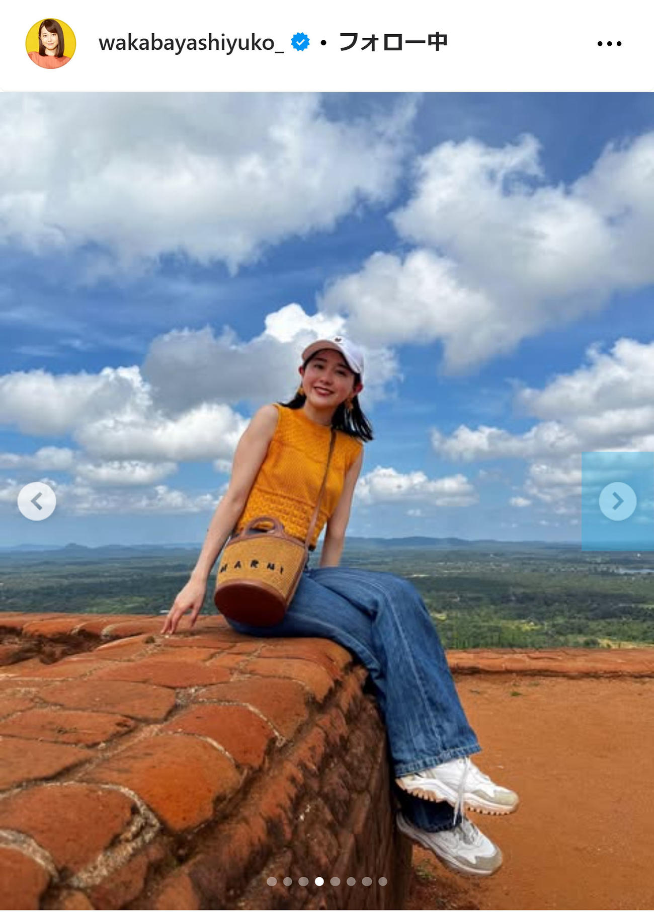TBS若林有子アナのインスタグラムから