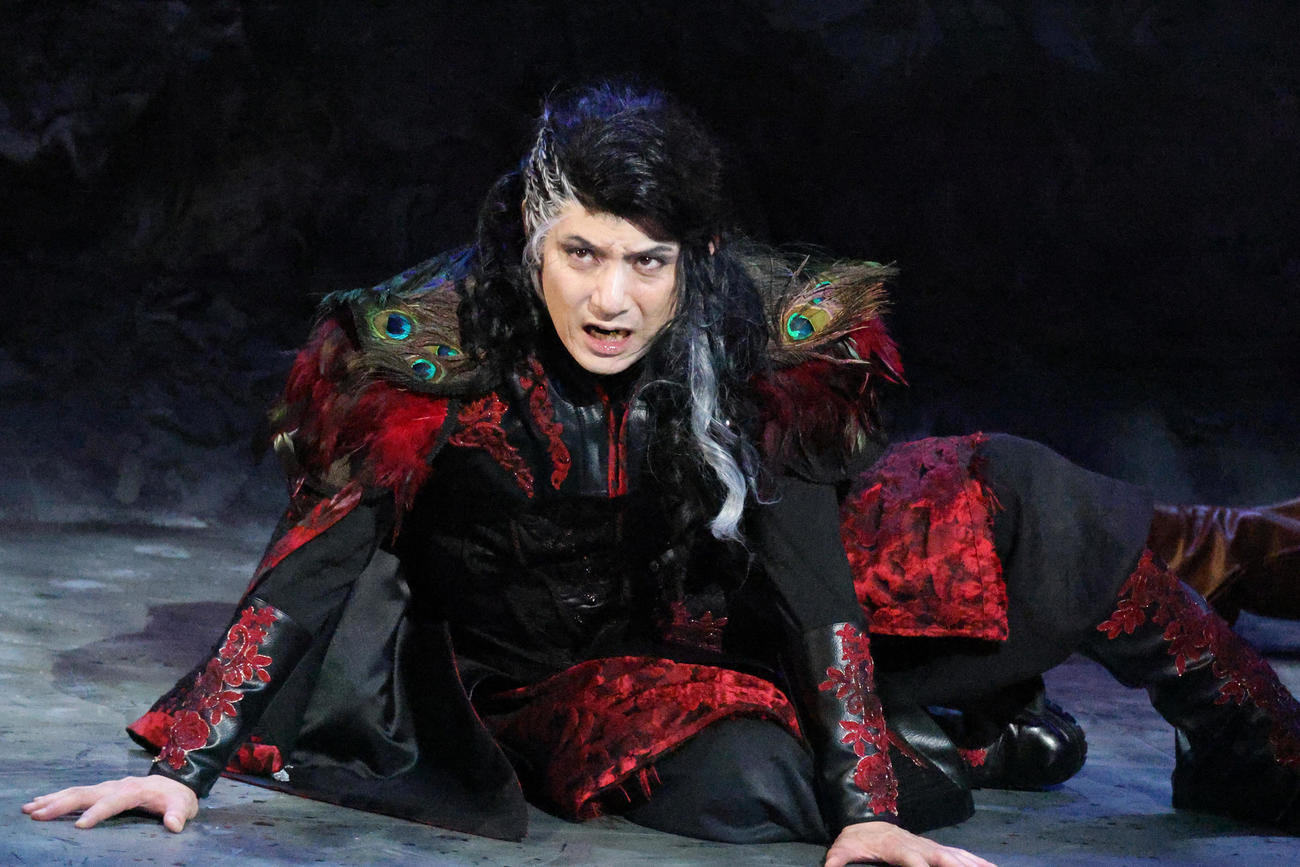 舞台「デスティニー」で熱演する佐藤アツヒロ（撮影・中島郁夫）