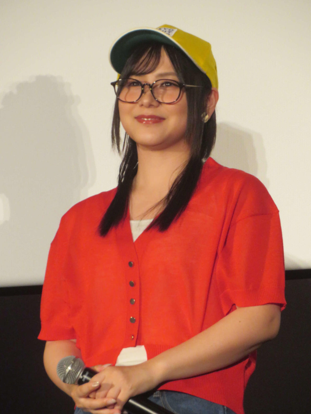 映画「劇場版　僕とロボコ」公開記念舞台あいさつに出席した津田美波