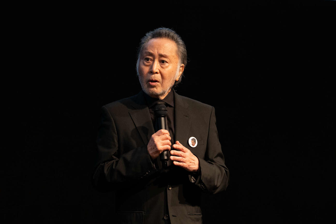三國連太郎さんの13回忌の会に登壇した北大路欣也