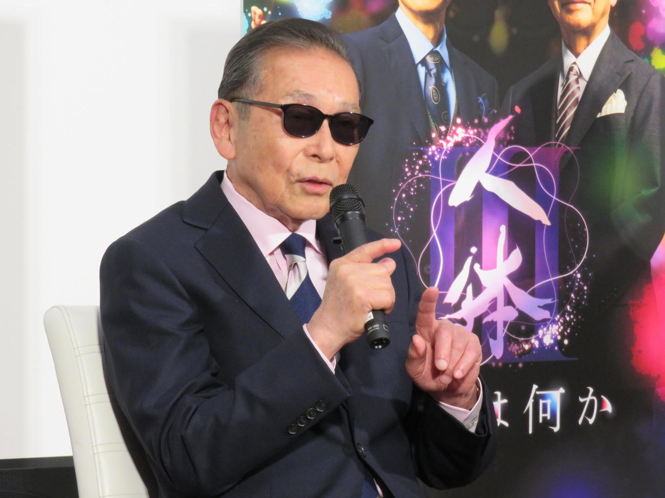 NHKスペシャル「人体3」の会見に臨んだタモリ