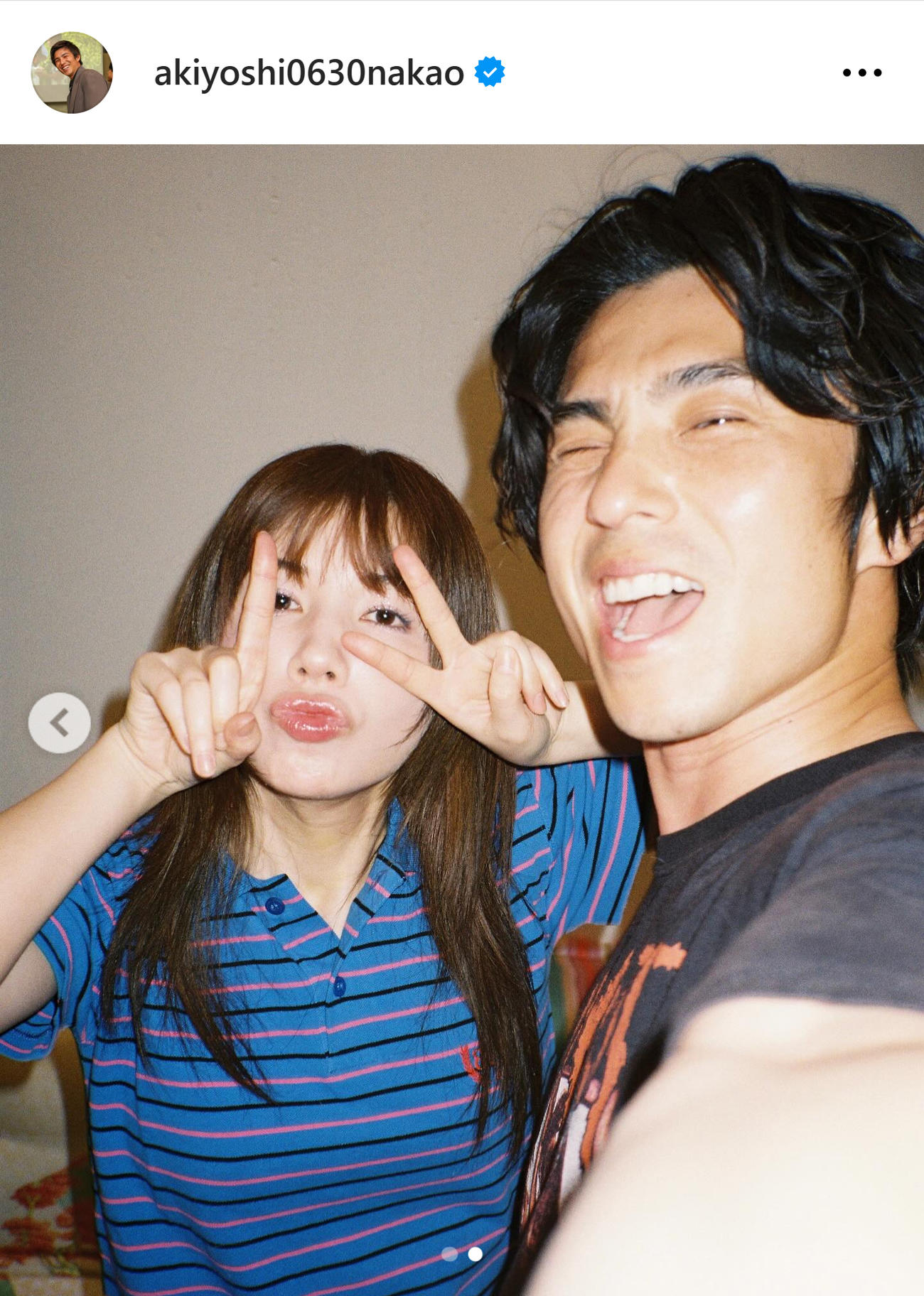 中尾明慶のインスタグラムから