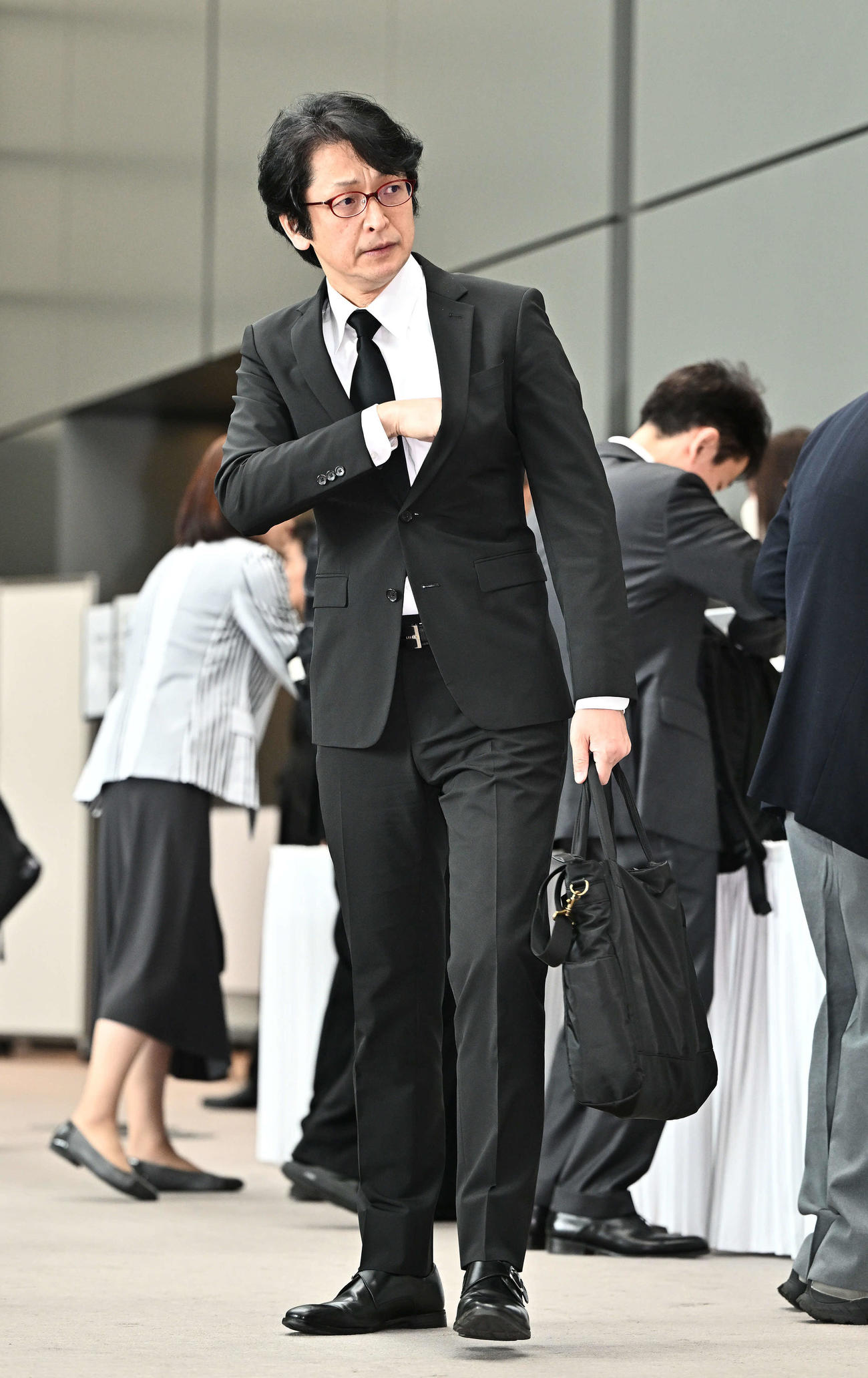 中山美穂さんお別れの会に参列した岡田浩暉（撮影・滝沢徹郎）