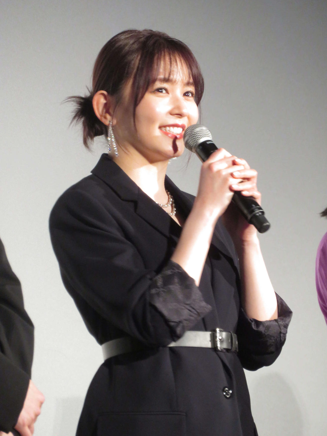 映画「見える子ちゃん」完成披露試写会に出席した久間田琳加