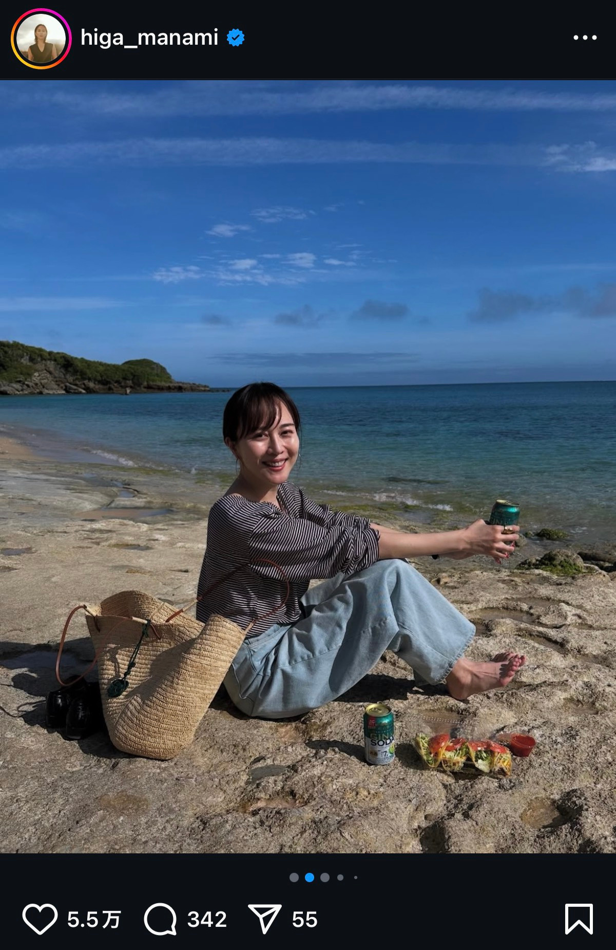 比嘉愛未のインスタグラムから