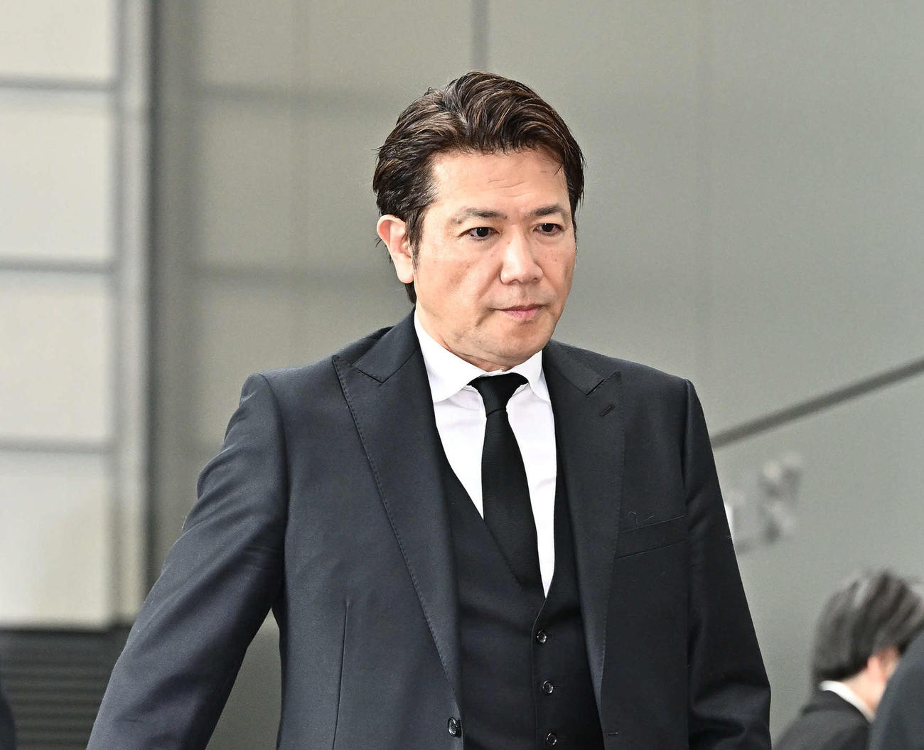 中山美穂さんお別れの会に参列した別所哲也（撮影・滝沢徹郎）