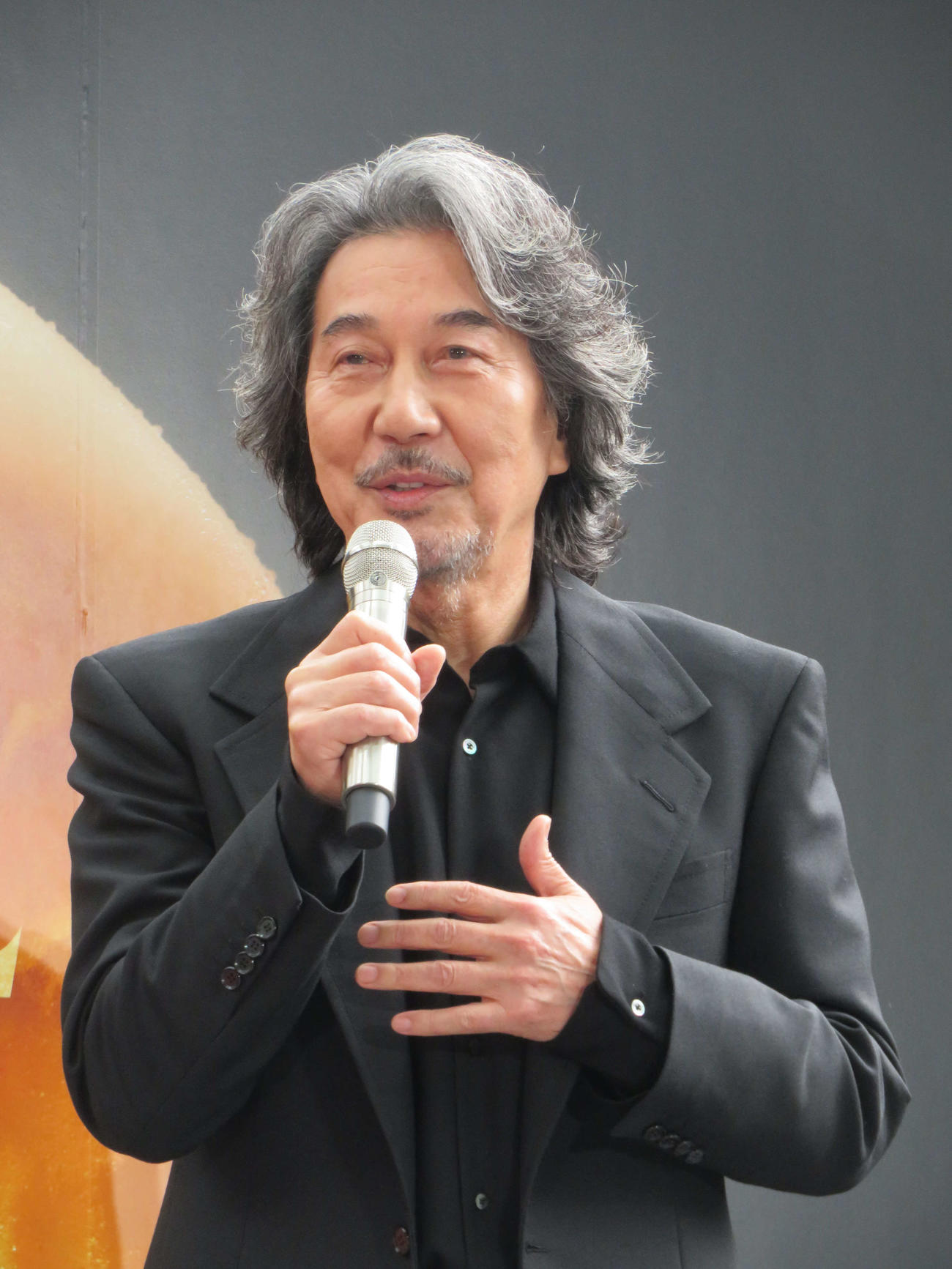 サントリー「ザ・プレミアム・モルツ　マスターズドリーム」RISING BALL BARオープニングイベントに出席した役所広司（撮影・村上幸将）