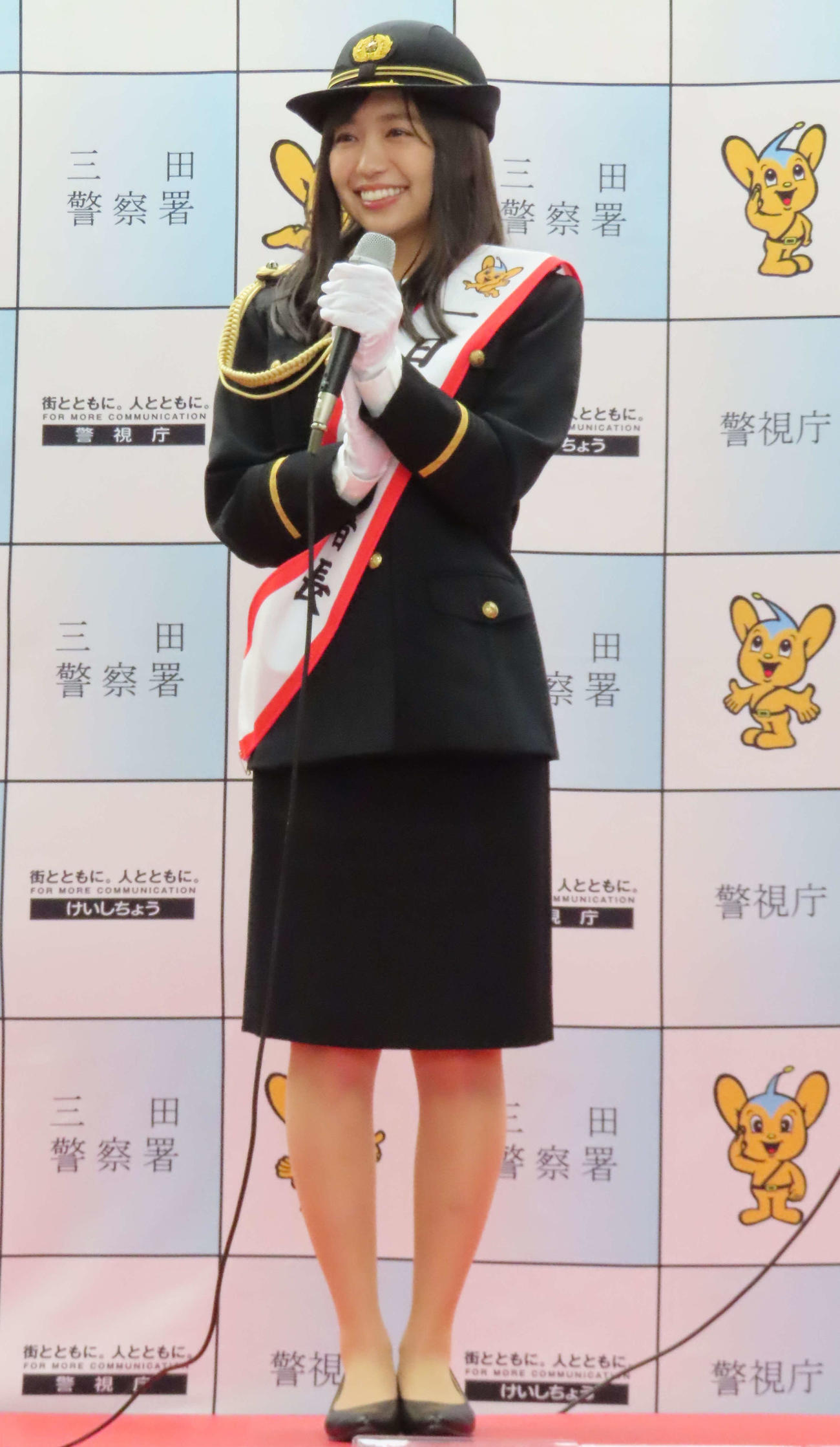 「特殊詐欺被害撲滅・交通安全キャンペーン」トークショーに登場した大原優乃