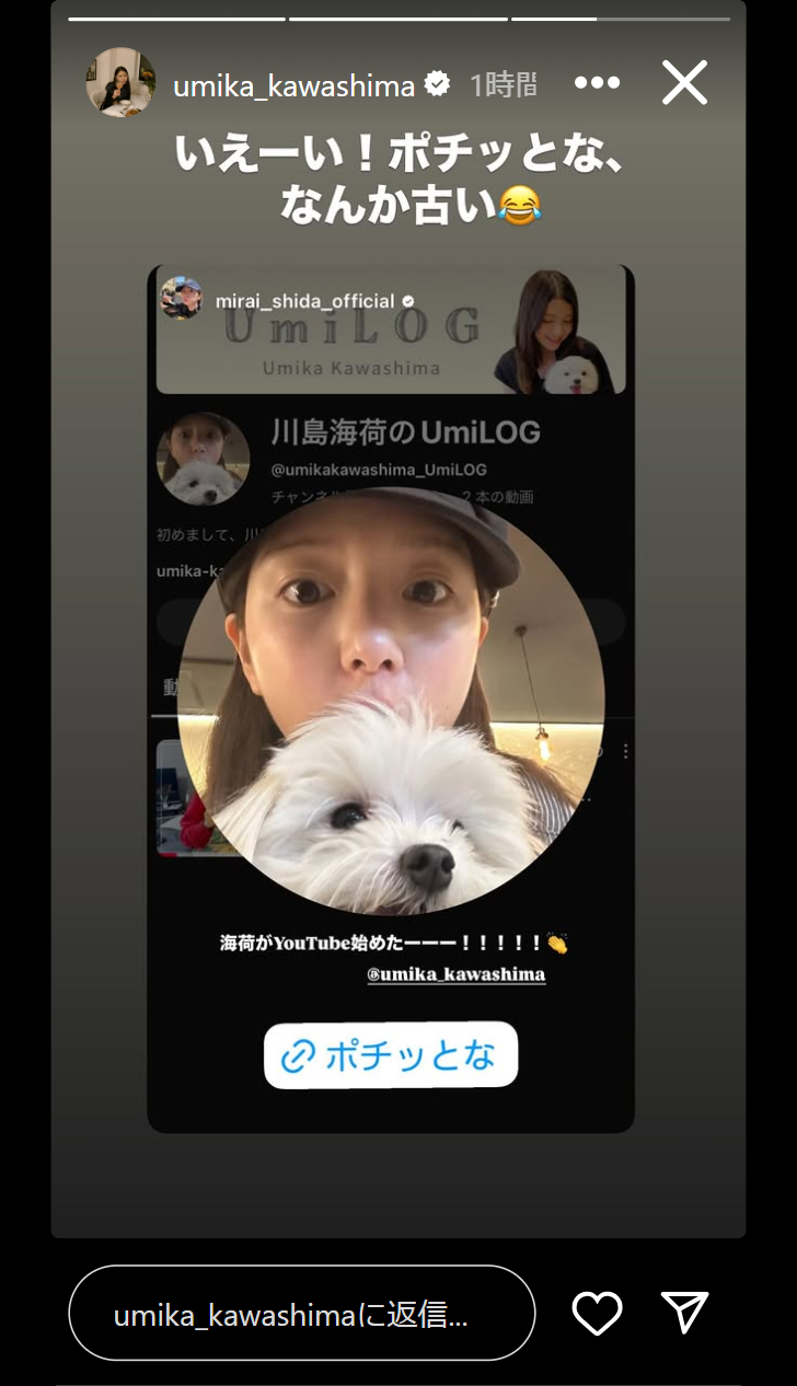 川島海荷のインスタグラムから
