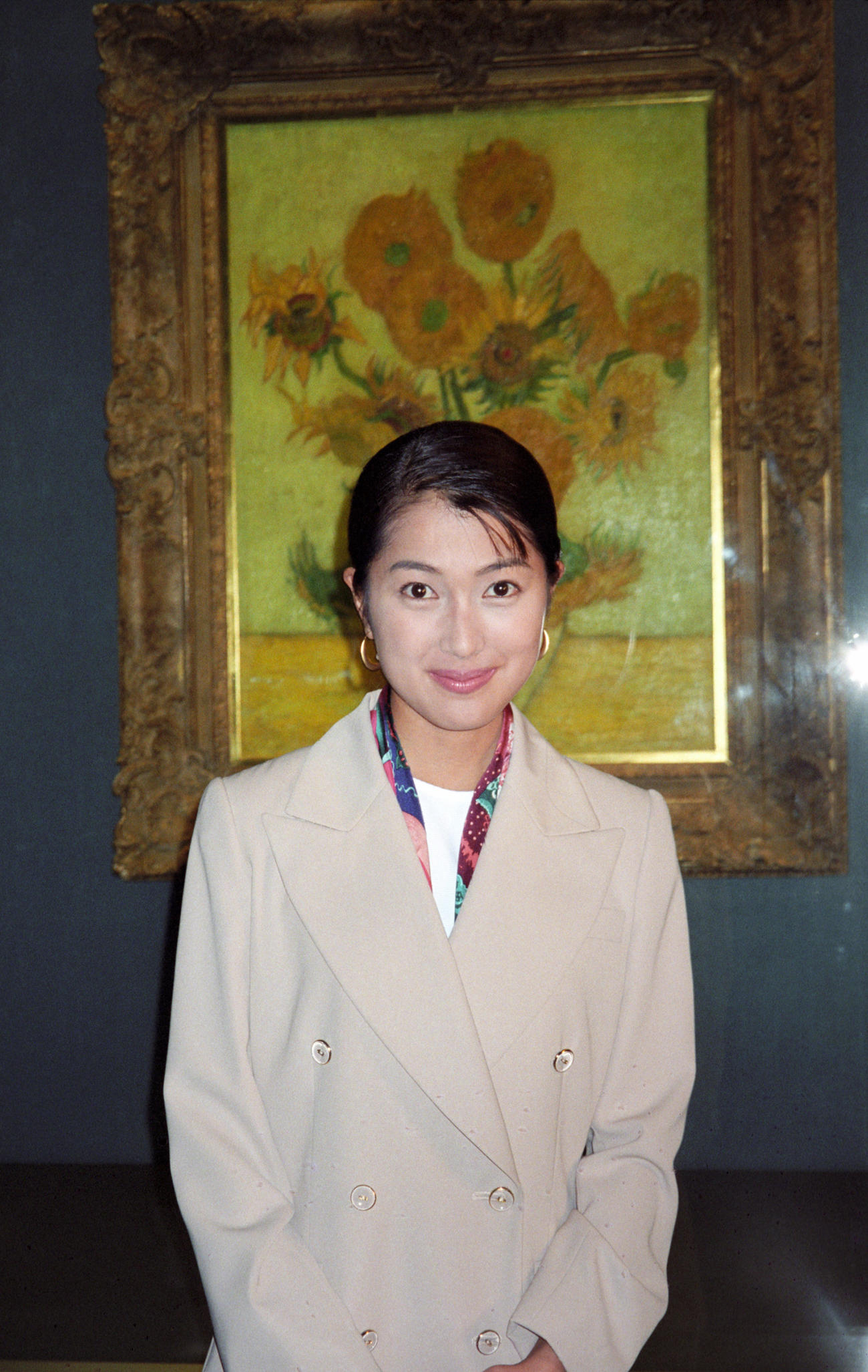 テレビ朝日「素敵！！名画の旅」会見　司会を務める鶴田真由（1996年1月撮影）