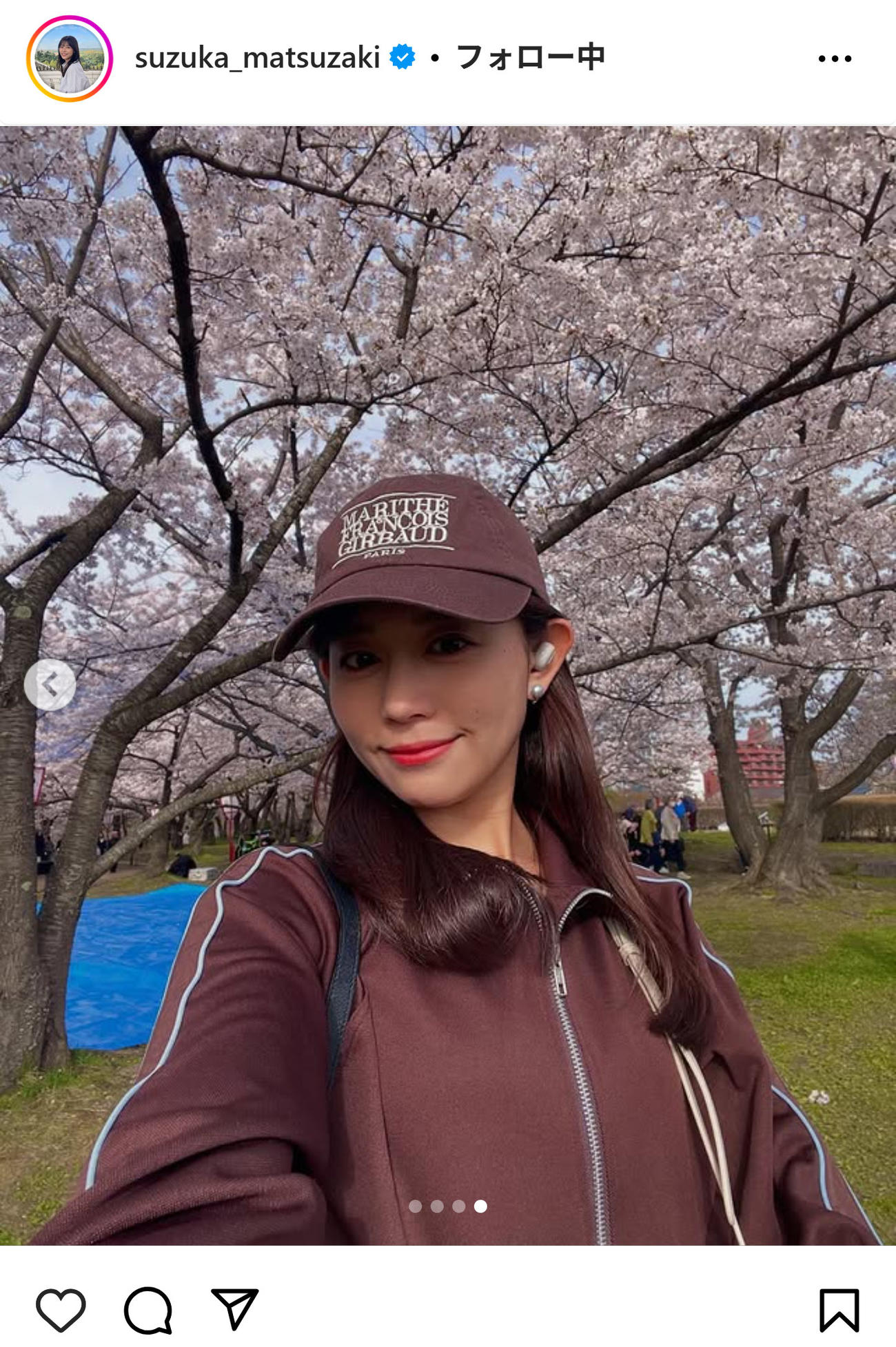 松崎涼佳アナのインスタグラムから