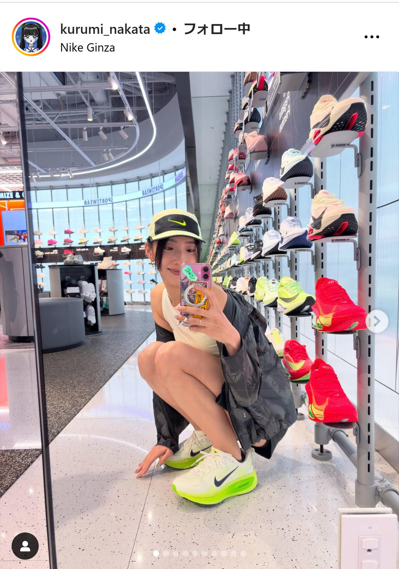 中田クルミのインスタグラムから