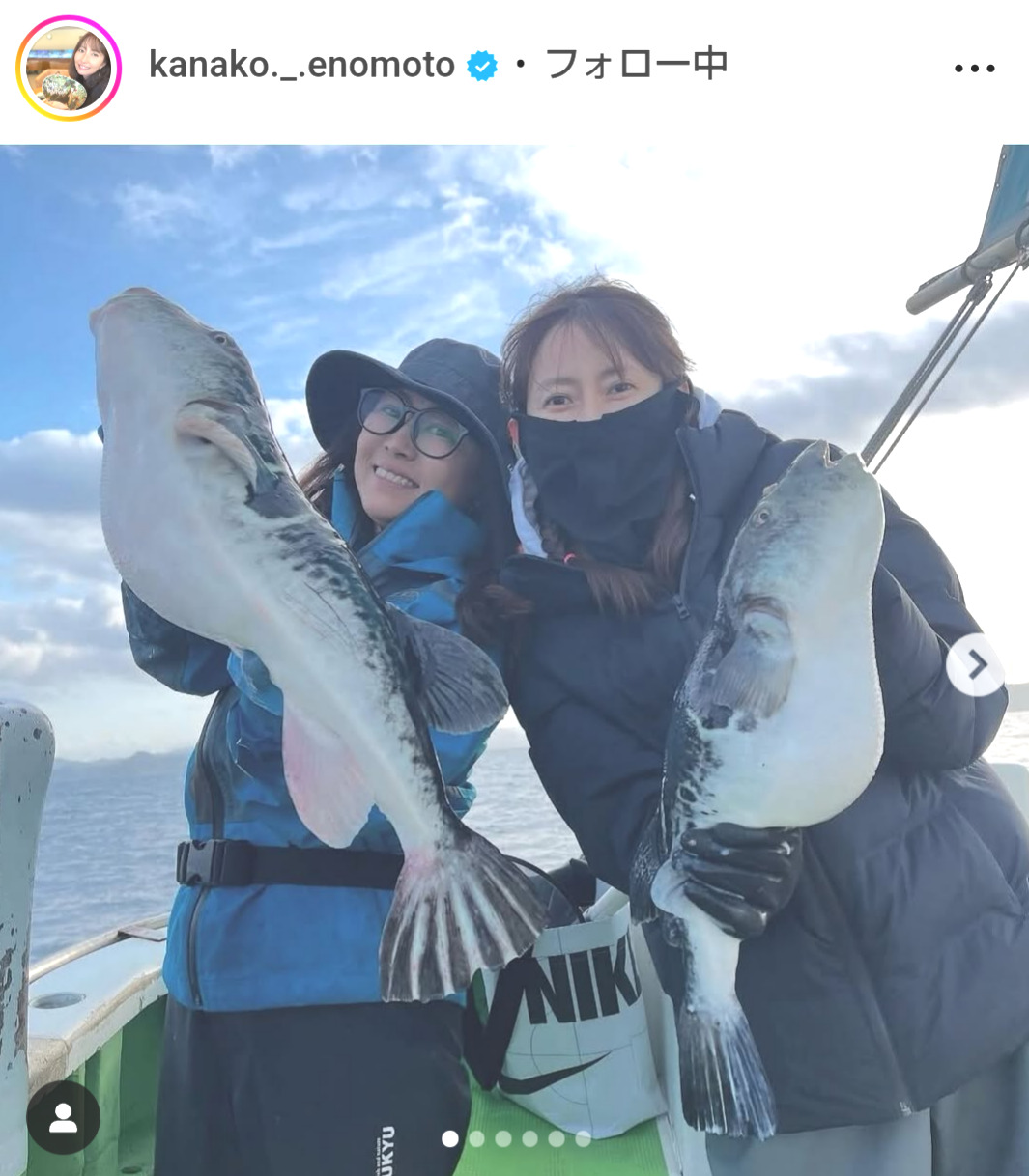 榎本加奈子さんのインスタグラムから