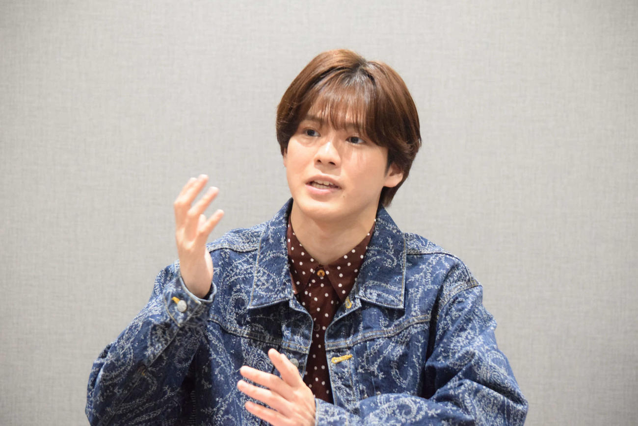 ミュージカル「チョコレート・アンダーグラウンド」の取材会に出席した北川拓実（撮影・阪口孝志）
