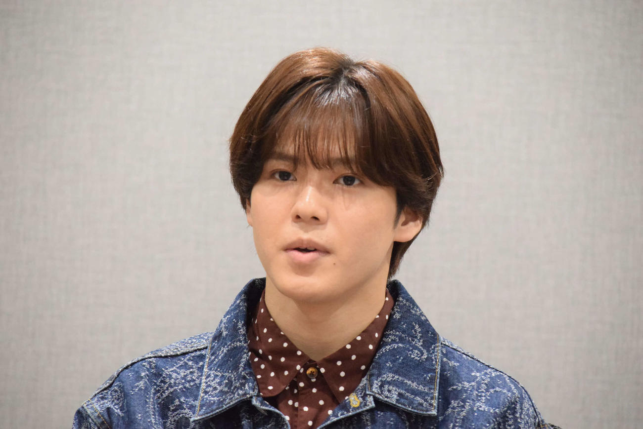 ミュージカル「チョコレート・アンダーグラウンド」の取材会に出席した北川拓実（撮影・阪口孝志）