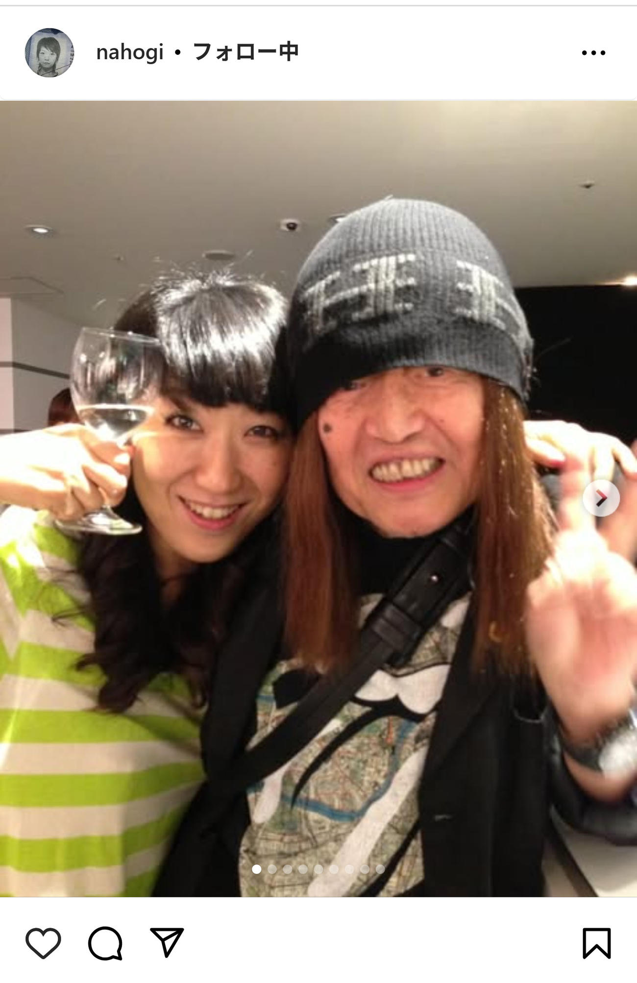 おぎやはぎ小木博明の妻で奈歩さんのインスタグラムから