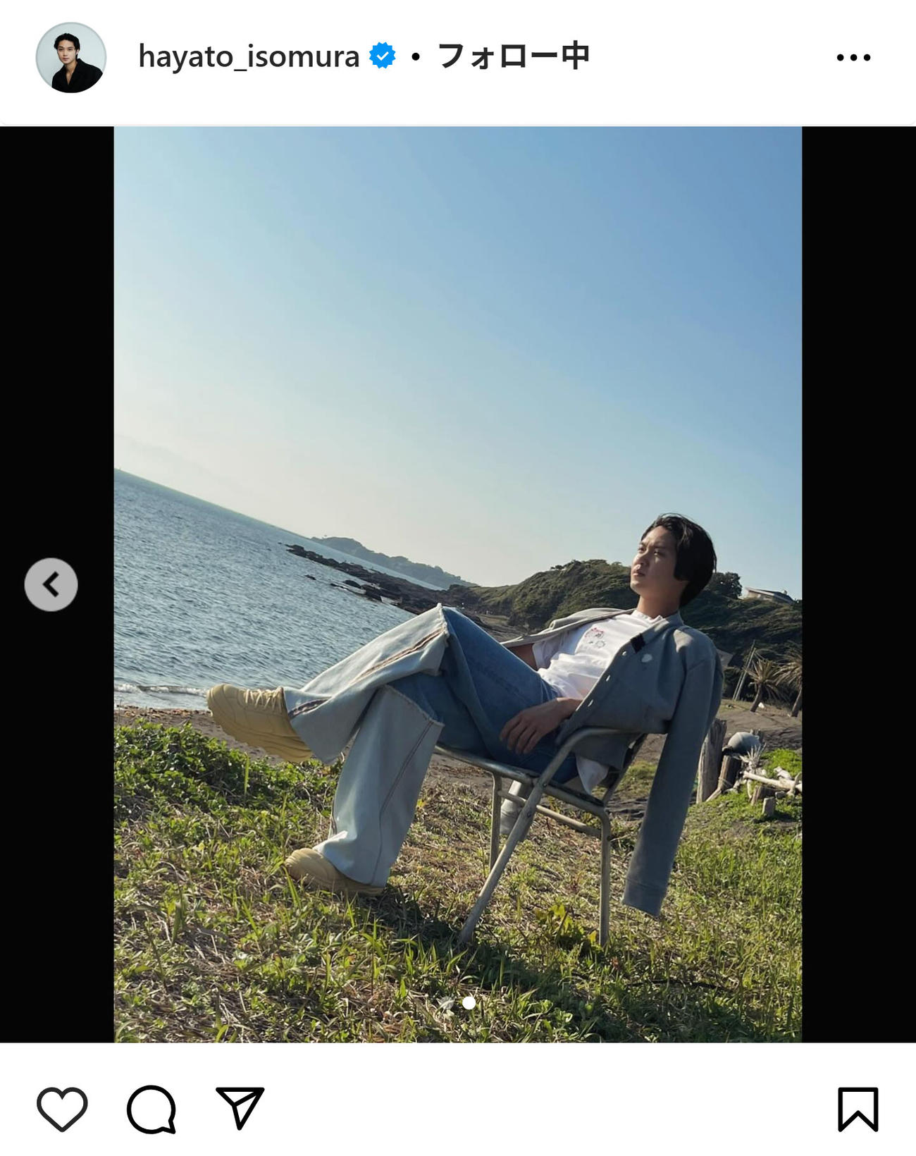 磯村勇斗のインスタグラムから