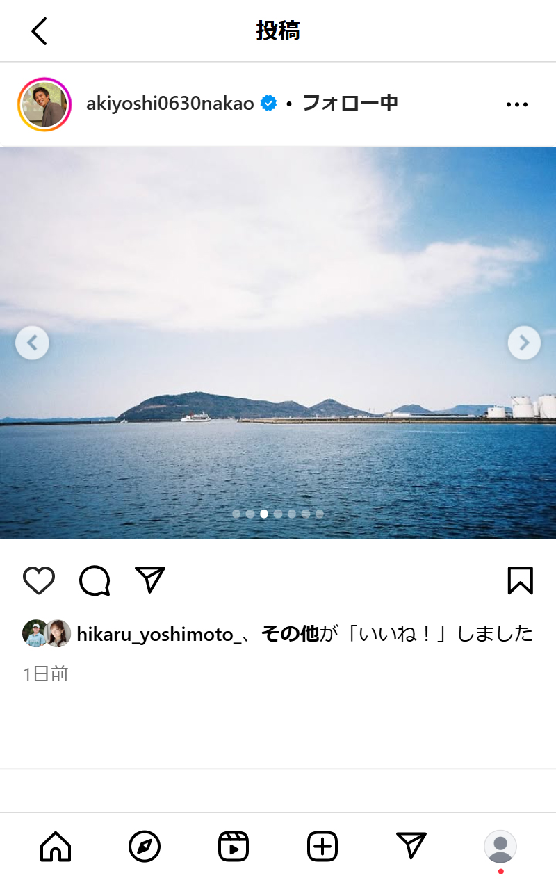 中尾明慶のインスタグラムから